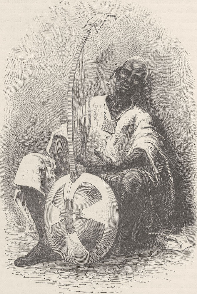 MALI. Griot (Improvisatore) of Niantanso (Type of Malinka)  1891 old print