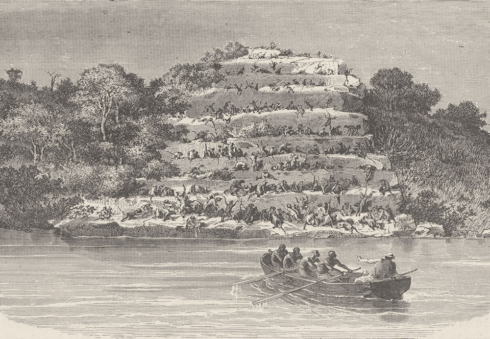 SUDAN. Hill called The Monkey Palace in the Western Soudan 1891 old print