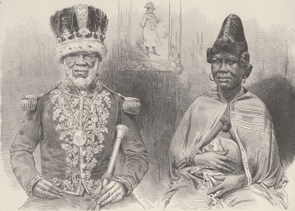 Associate Product GABON. King William, or Roi Denis of the Gabon, and his Principal wife 1891