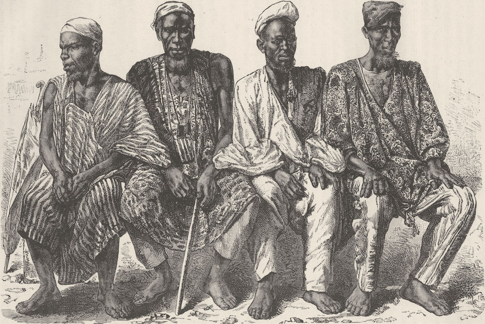 MALI. Bambara Pilgrims 1891 old antique vintage print picture