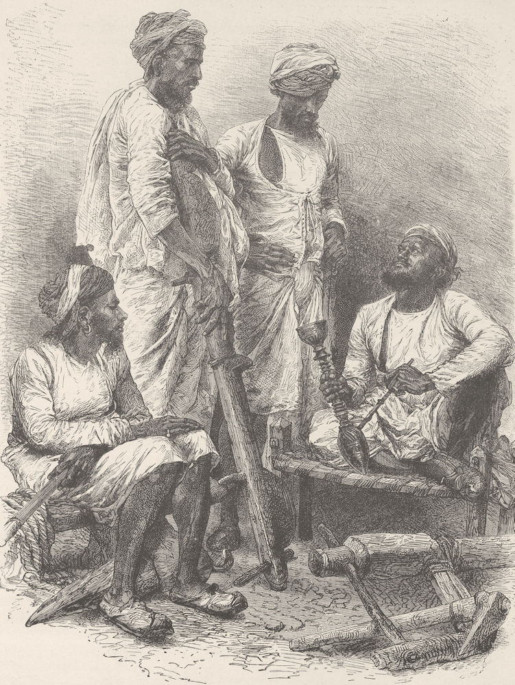 INDIA. Jat Zemindars (Crown Lessees) and Ryots (Peasants)  1892 old print