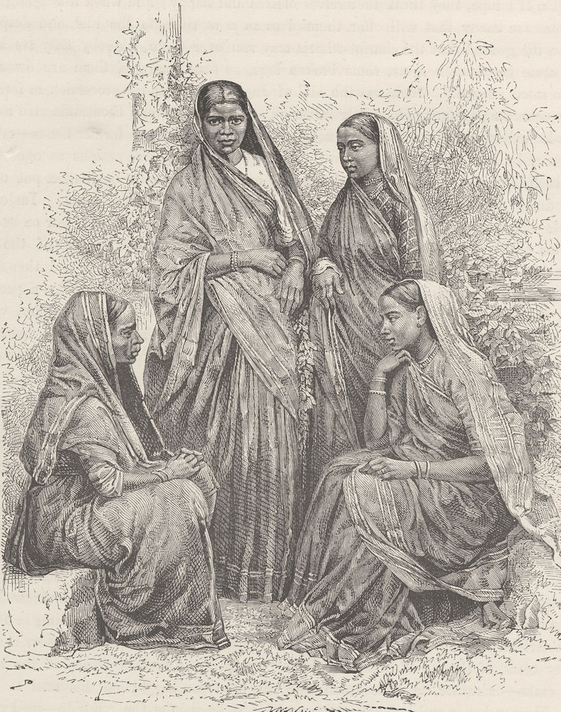 INDIA.Native women(Bombay(Mumbai)Presidency)converts to Christianity 1892