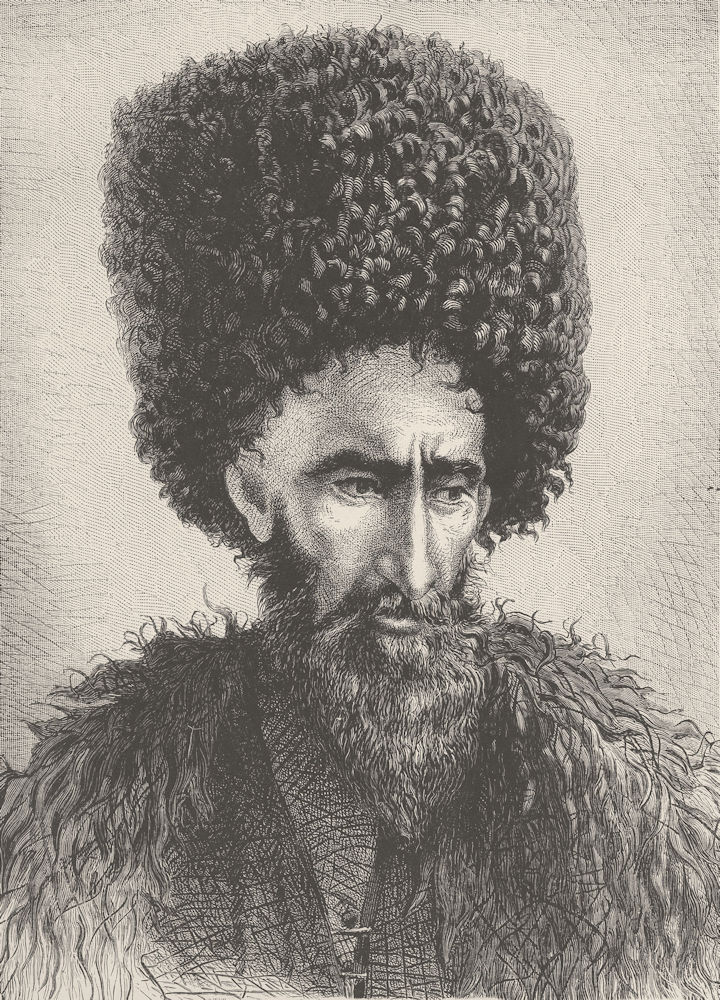 RUSSIA. The Lesghian leader of the 1861 revolt in Daghestan 1893 old print