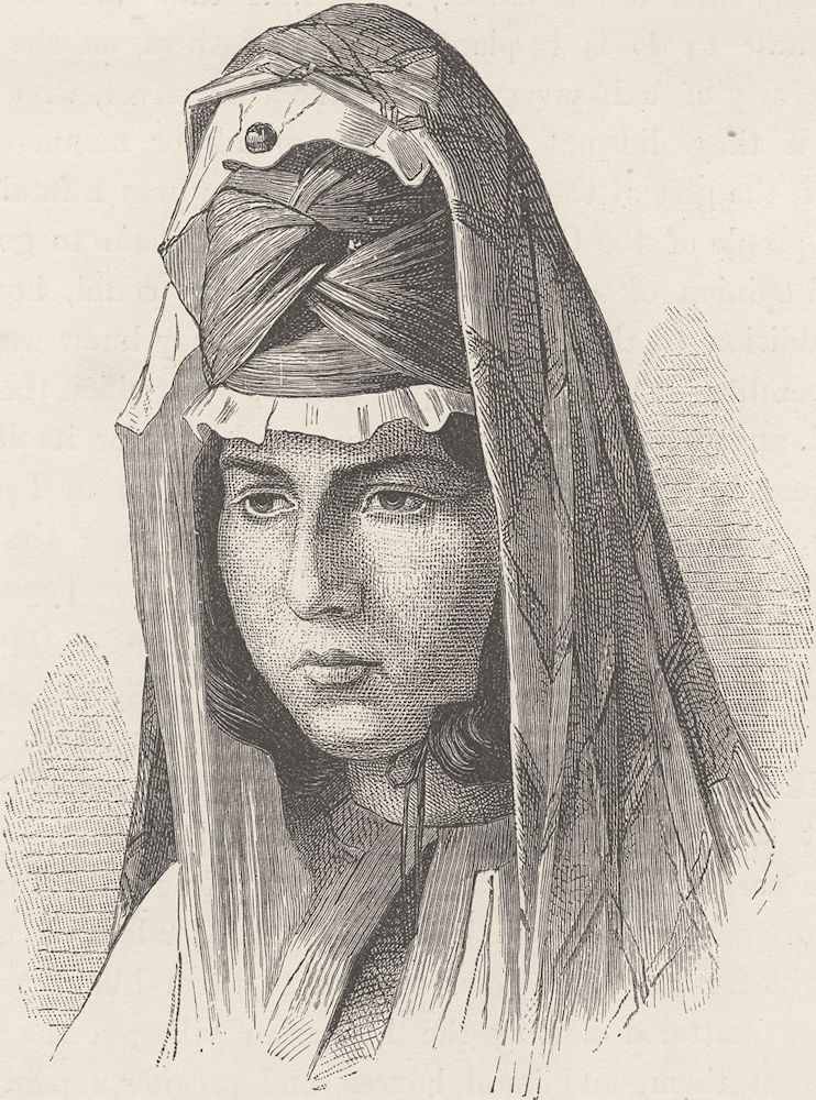 RUSSIA. Tatar woman of Kasak 1893 old antique vintage print picture