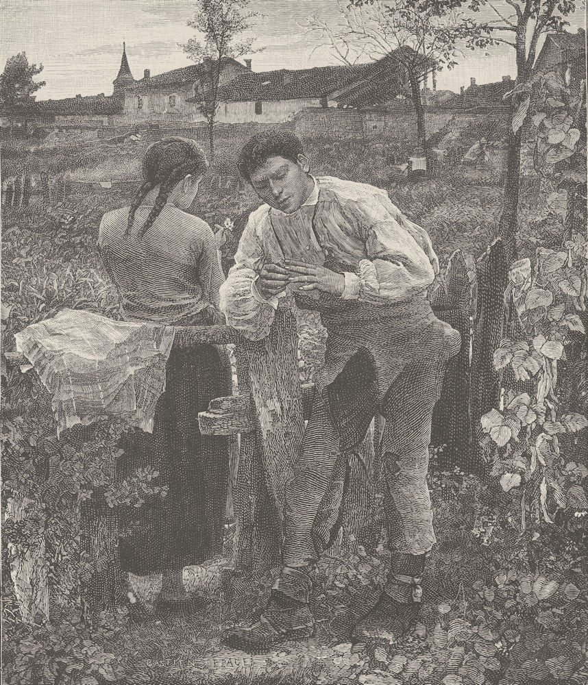 FRANCE. Peasants of Damvillers (Meuse)  1894 old antique vintage print picture