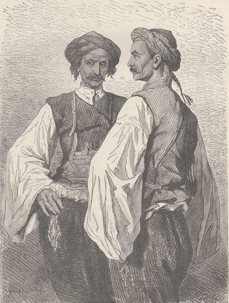 Associate Product MONTENEGRO. Slav peasants of the Herzegovinian frontier near Grahowatz 1894