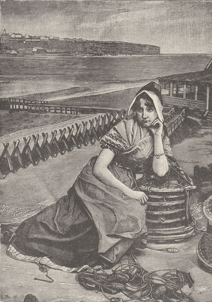 Associate Product GERMANY. Heligoland woman (with the Rock Island in the distance)  1894 print