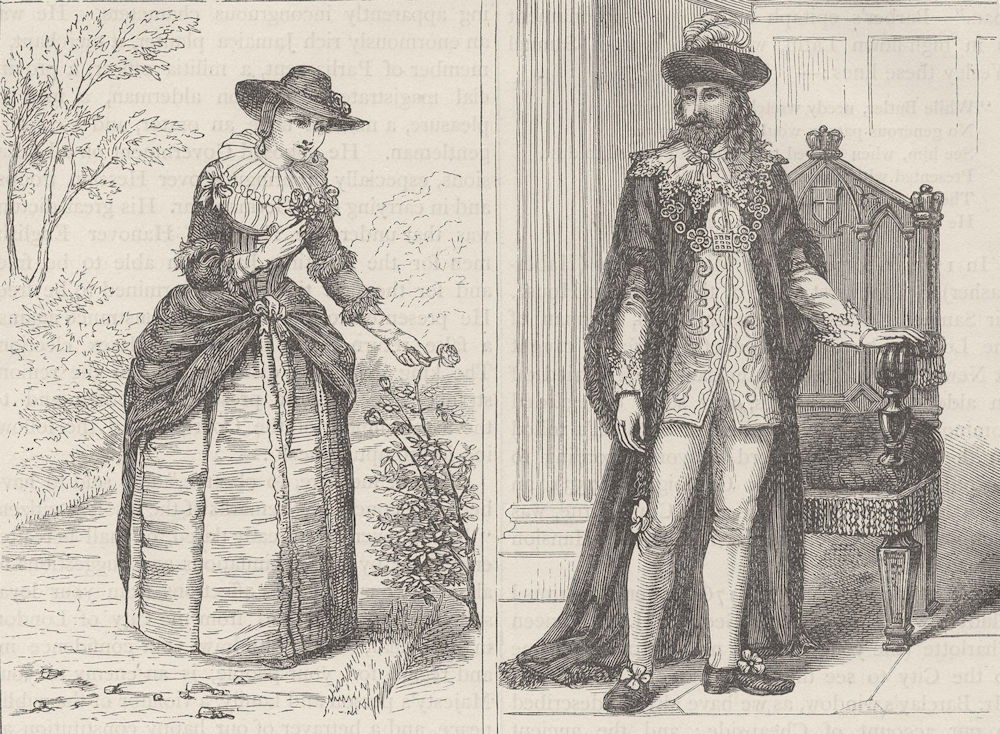THE LORD MAYORS OF LONDON. A Lord Mayor and his lady, mid 17th century c1880