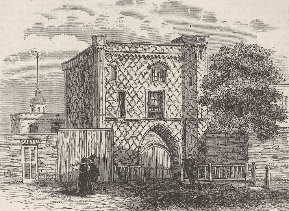 STEPNEY. Old gateway at Stepney (from a view published by N. Smith, 1791) c1880