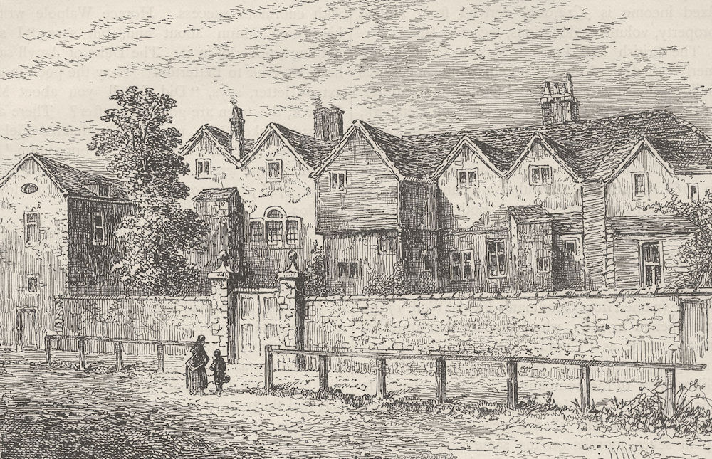WHITECHAPEL. Kirby castle, Bethnal Green (the blind beggar's House) c1880