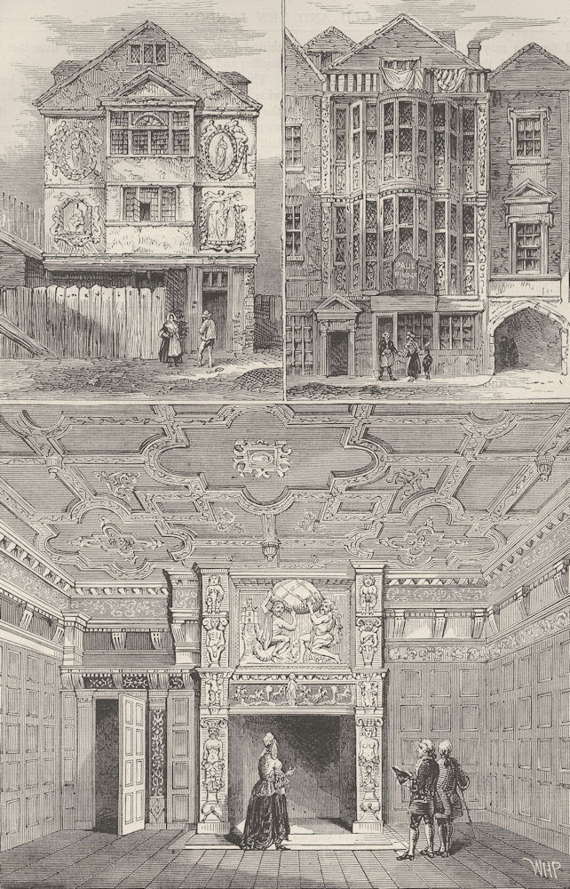 SIR PAUL PINDAR. Lodge in 1791. Room in his house 1810.. London c1880 print