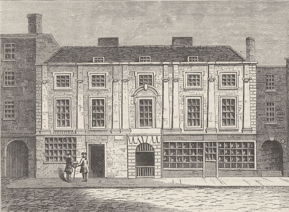 Associate Product ALDERSGATE STREET. Shaftesbury House in 1810. London c1880 old antique print