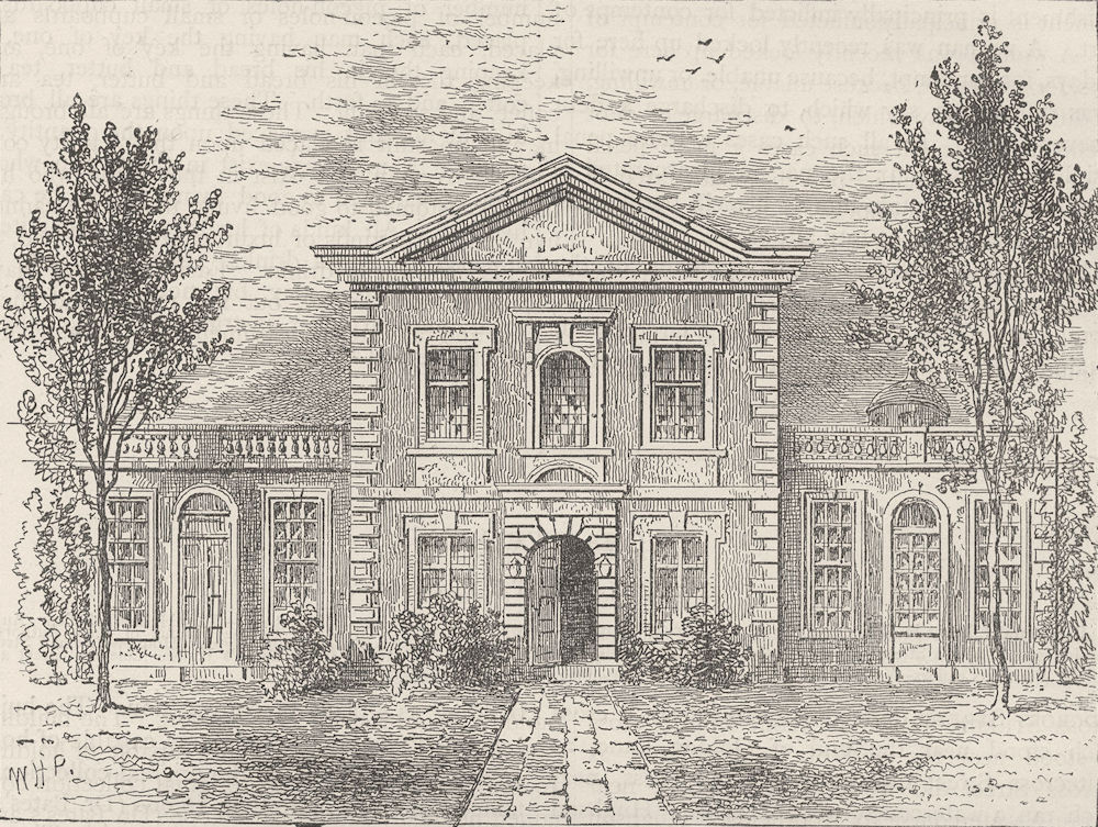 CRIPPLEGATE. Barber-Surgeons' Hall (1800). London c1880 old antique print