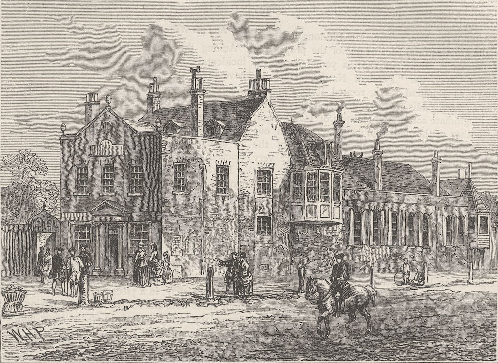 SADLER'S WELLS. The exterior of Bagnigge Wells in 1780. London c1880 old print