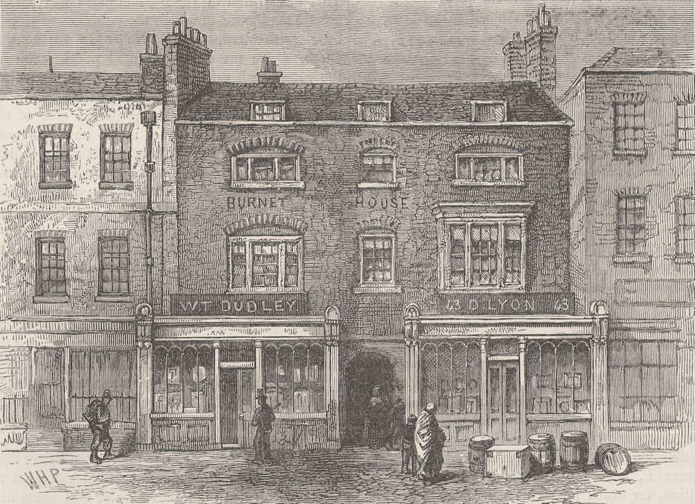 Associate Product CLERKENWELL. Burnet House (1866). London c1880 old antique print picture