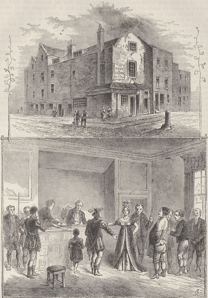 Associate Product SMITHFIELD. The "Hand & Shears" Inn. A Pie Powder/Poudre court, 1811 c1880