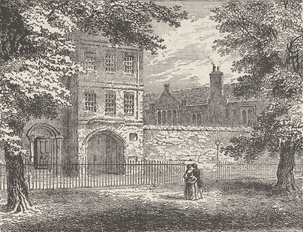 THE CHARTERHOUSE. The Charterhouse, from the Square (Grey 1804). London c1880