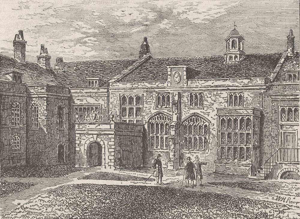 Associate Product THE CHARTERHOUSE. The exterior of the Hall, Charterhouse. London c1880 print