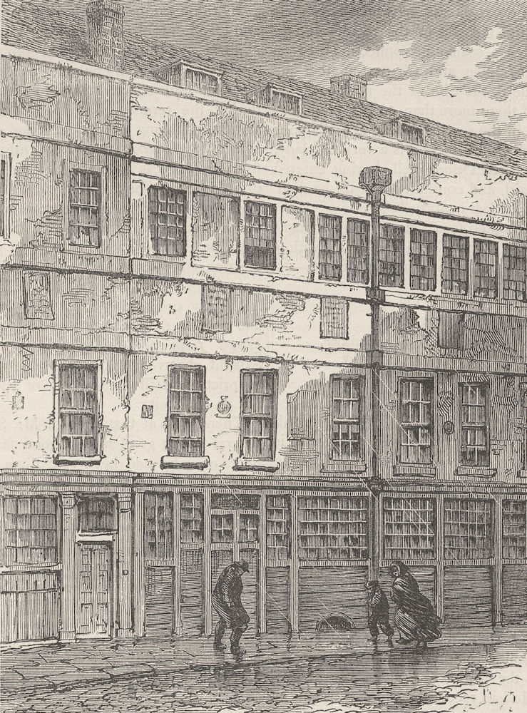 Associate Product HOLBORN. Chatterton's House in Brooke Street. London c1880 old antique print
