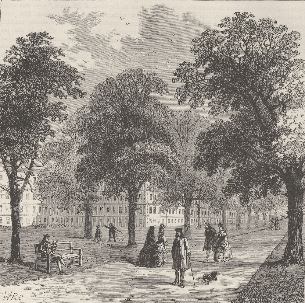 THE HOLBORN INNS OF COURT AND CHANCERY. Gray's Inn Gardens, 1770. London c1880