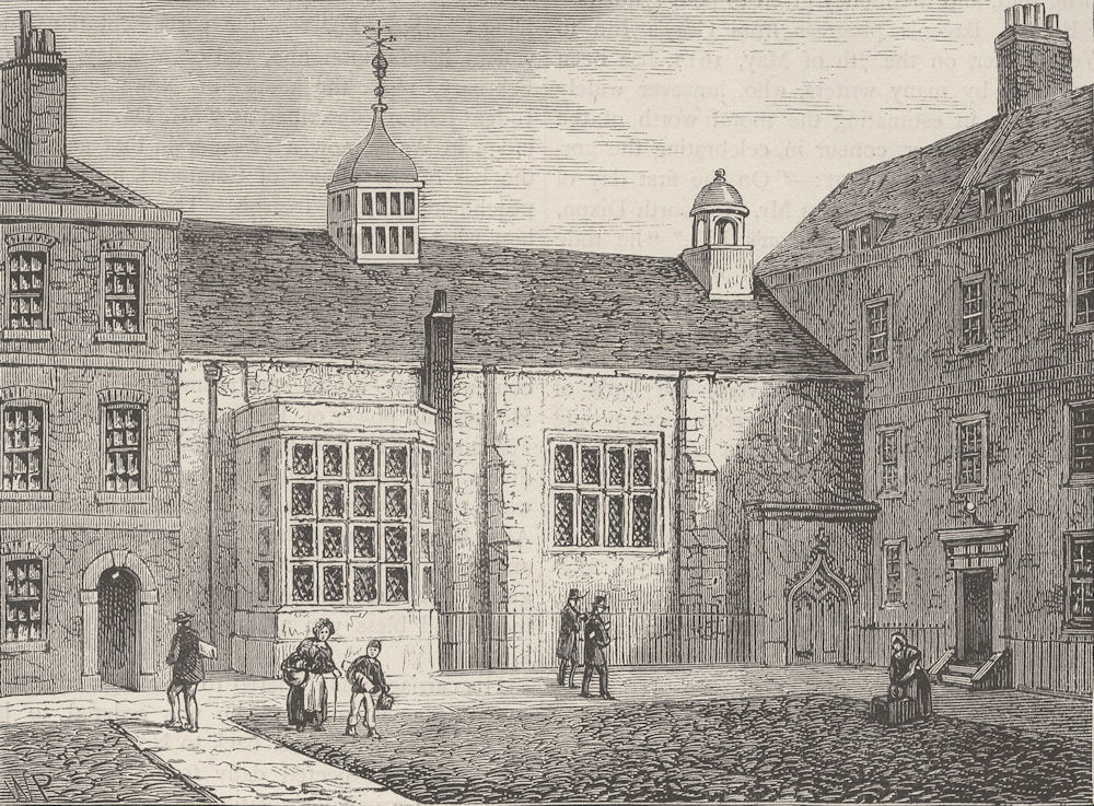 THE HOLBORN INNS OF COURT AND CHANCERY. Staple Inn. London c1880 old print