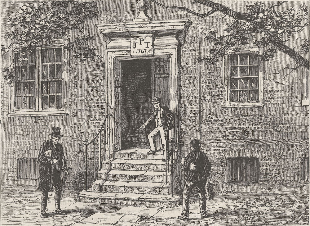 THE HOLBORN INNS OF COURT AND CHANCERY. Doorway in staple Inn. London c1880