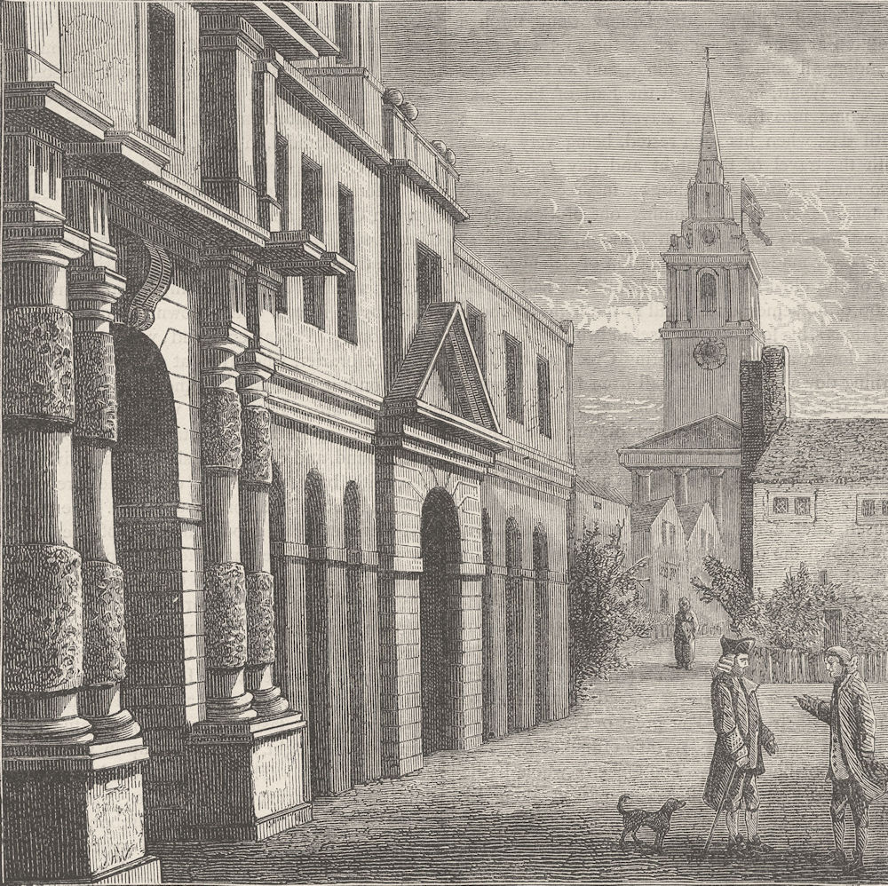 Associate Product CHARING CROSS. The Royal/King's Mews in 1750 (after Wale). London c1880 print