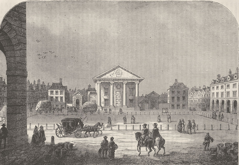 COVENT GARDEN THEATRE. Covent Garden in 1660. London c1880 old antique print