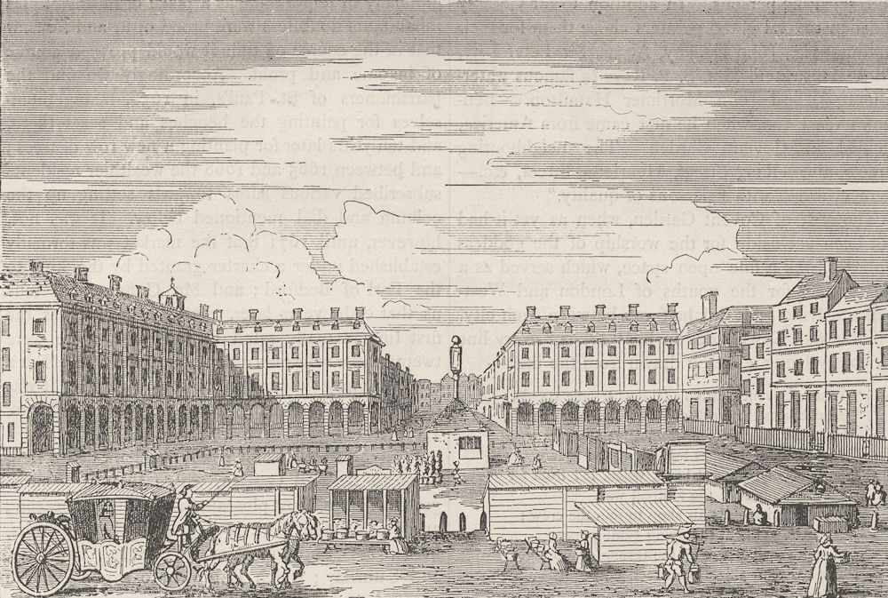 Associate Product COVENT GARDEN MARKET. Looking eastward in 1786. London c1880 old antique print