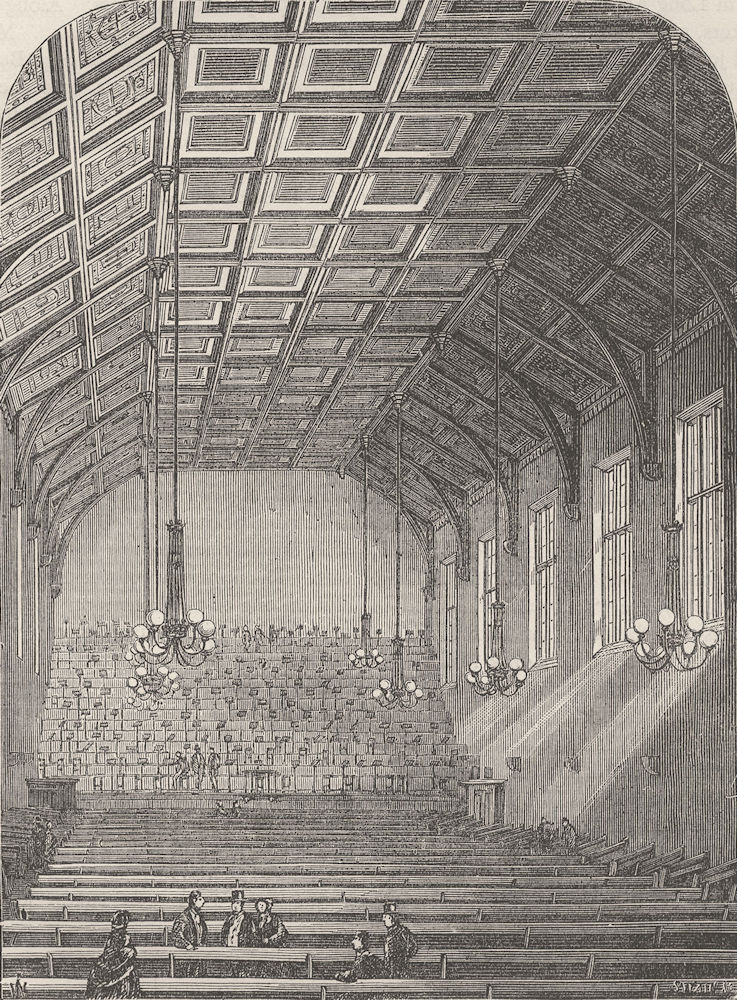 Associate Product COVENT GARDEN. Interior of St.Martin's Hall. London c1880 old antique print