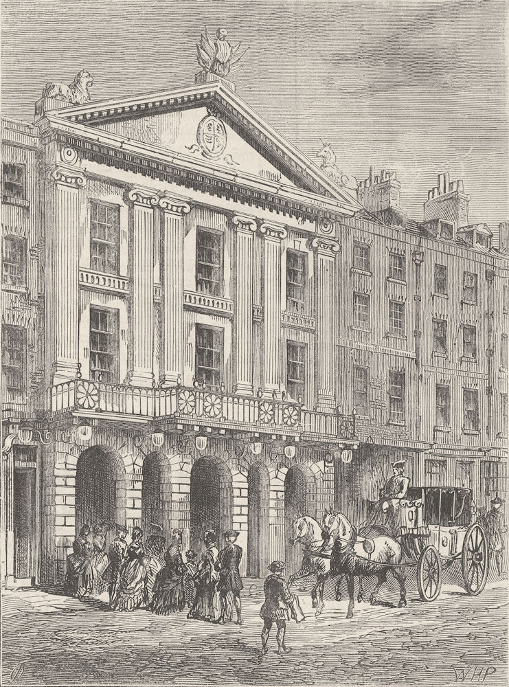 ST.GILES'S-IN-THE-FIELDS PARISH. Front of Old Drury Lane Theatre. London c1880