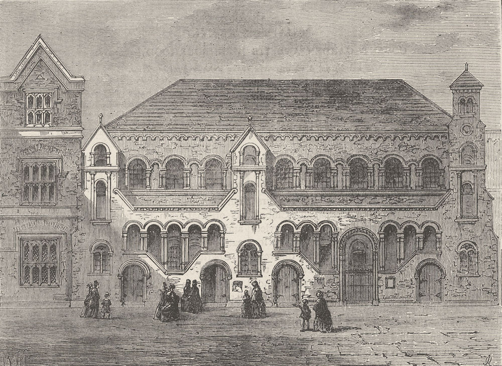 COVENT GARDEN. The Scotch National Church, Crown Street. London c1880 print