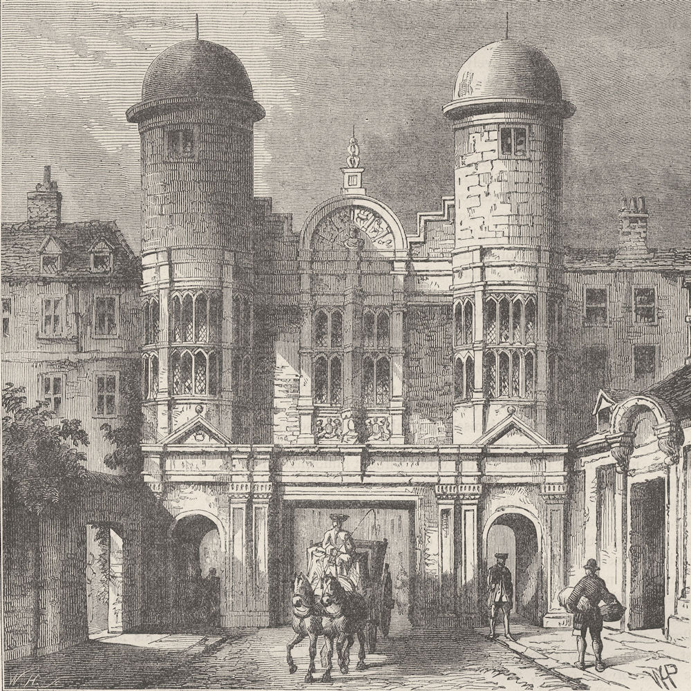 WHITEHALL. The King Street Gateway, Whitehall. London c1880 old antique print