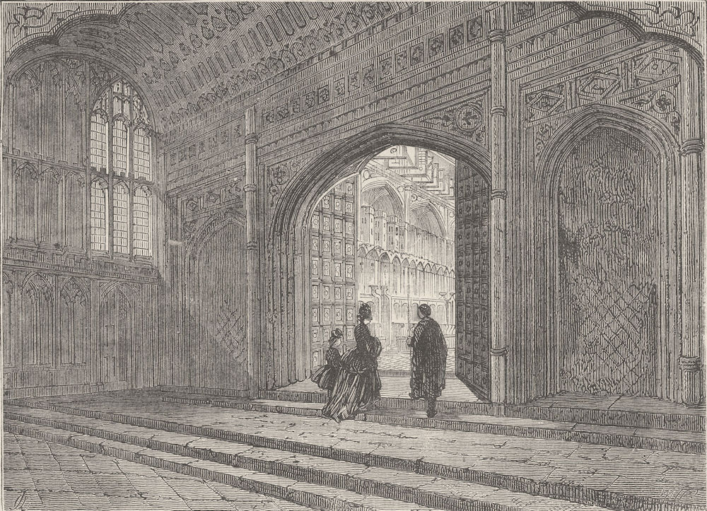 WESTMINSTER ABBEY. Interior of King Henry VII.’s chapel. London c1880 print