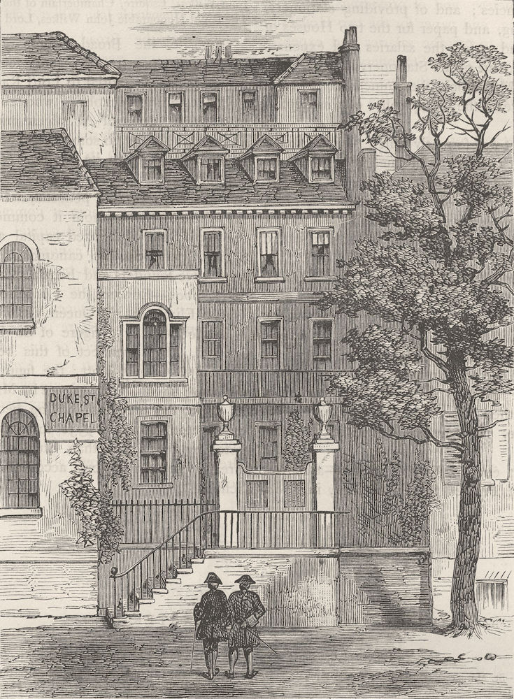 WESTMINSTER. Judge Jeffreys' House in Duke Street. London c1880 old print