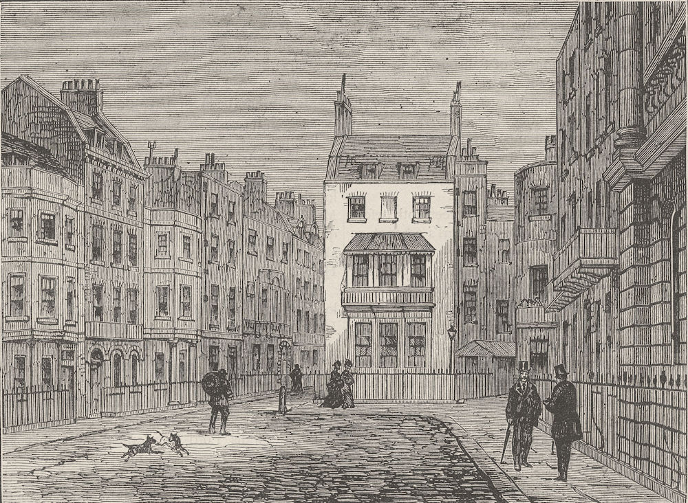 ST.JAMES'S. St. James's Place. London c1880 old antique vintage print picture