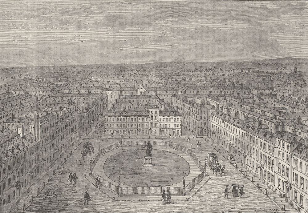 SOHO. Golden Square in 1750. London c1880 antique vintage print picture