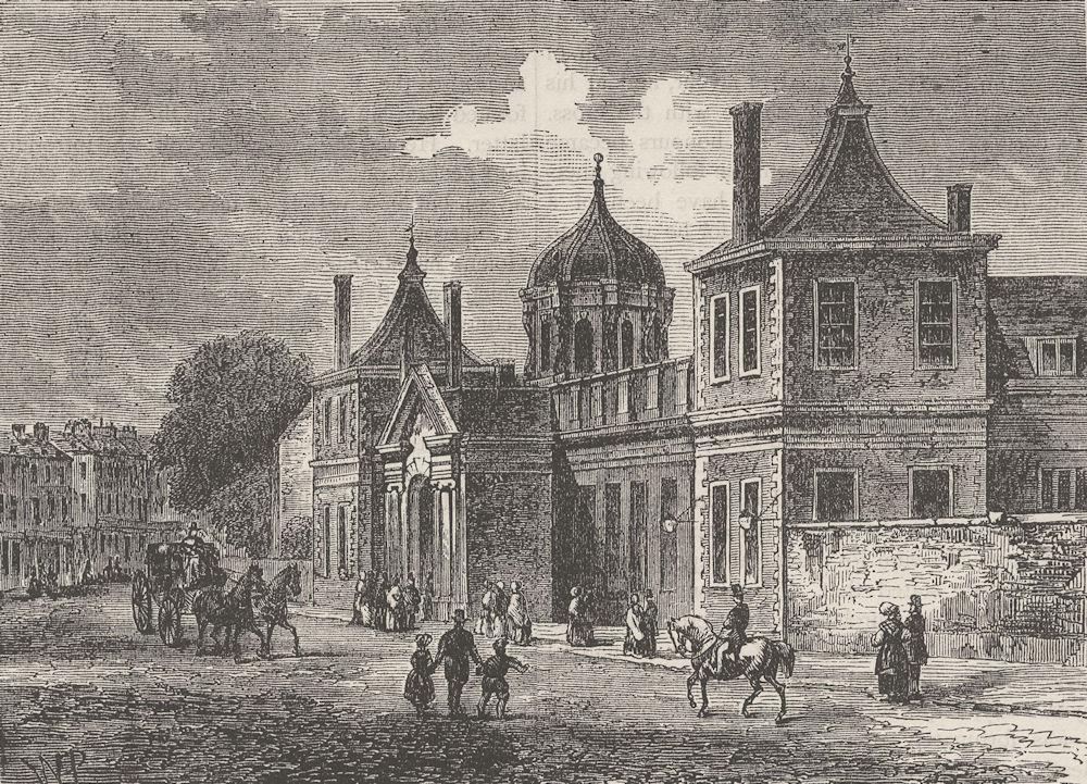 THE BRITISH MUSEUM. Front of Montagu House, great Russell Street, 1830 c1880