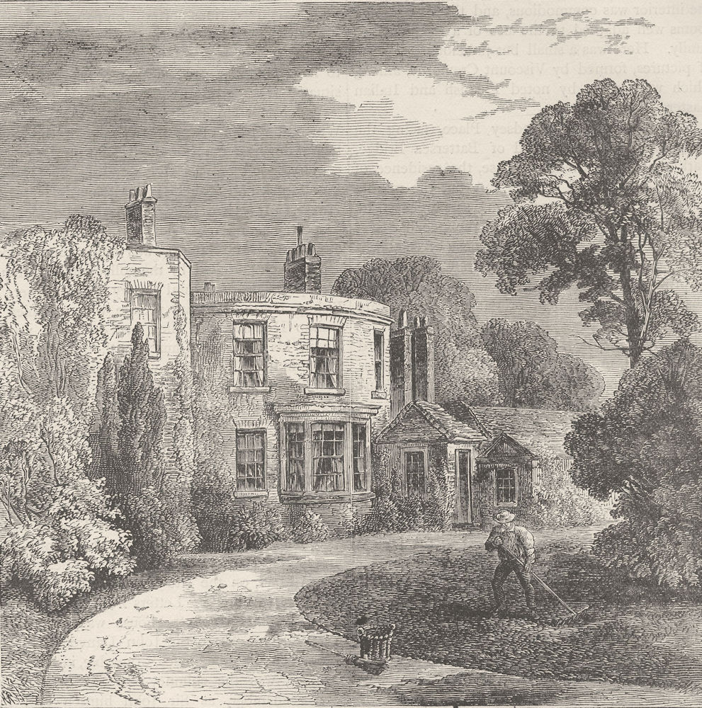 Associate Product CHELSEA. Cremorne Farm, 1829. London c1880 old antique vintage print picture
