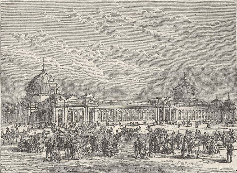 SOUTH KENSINGTON. The International Exhibition of 1862. London c1880 old print