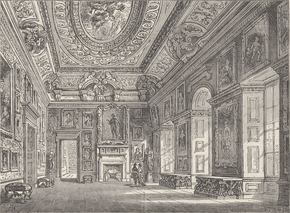 Associate Product KENSINGTON PALACE. Queen Caroline's drawing-room, Kensington Palace c1880