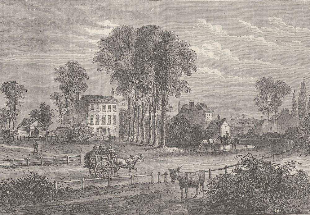 Associate Product PADDINGTON. Paddington Green in 1750. London c1880 old antique print picture