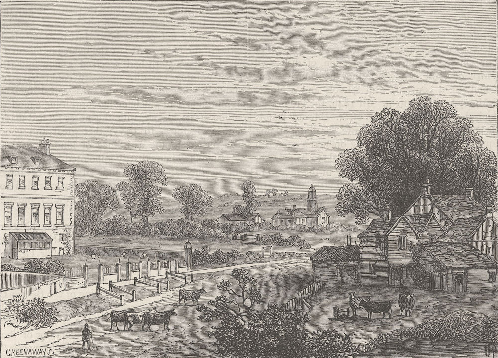 Associate Product LISSON GROVE. Lisson Green in the eighteenth century. London c1880 old print