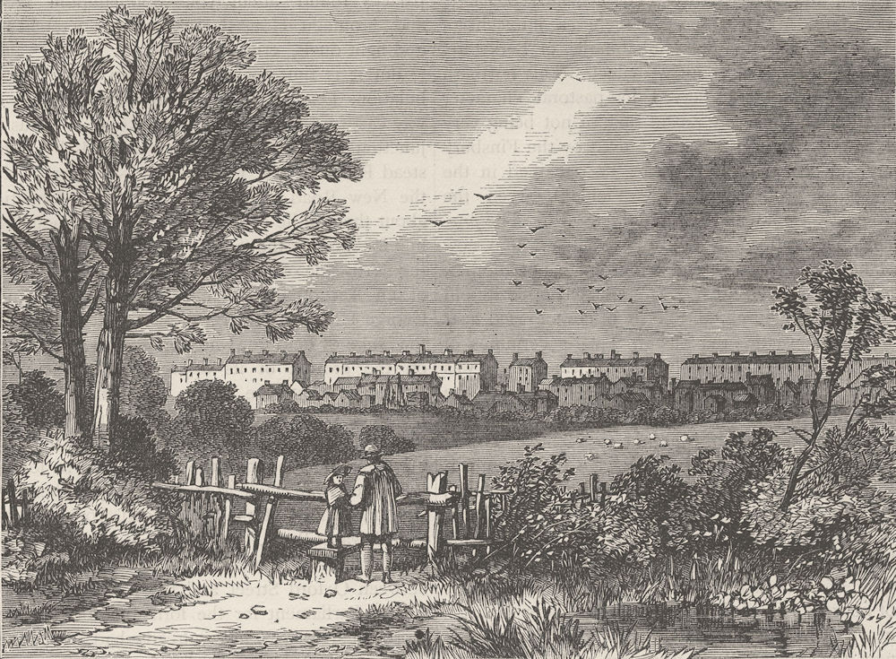 Associate Product CAMDEN TOWN. View from the Hampstead Road, Marylebone, 1780. London c1880
