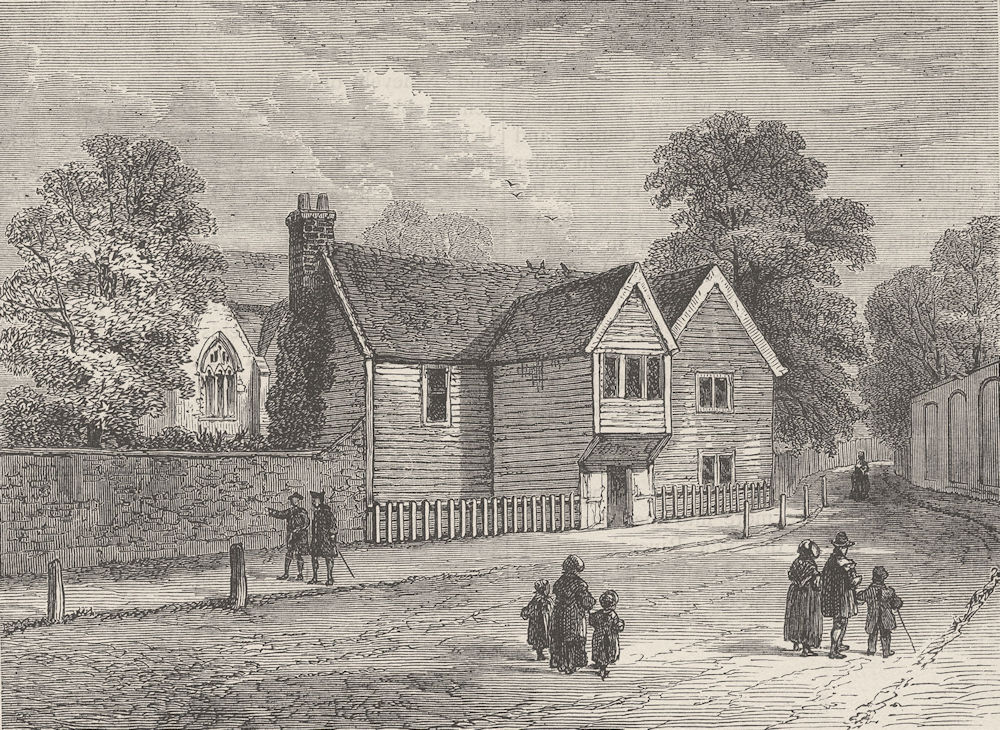 Associate Product STOKE NEWINGTON. The Old Rectory, Stoke Newington, in 1858. London c1880 print