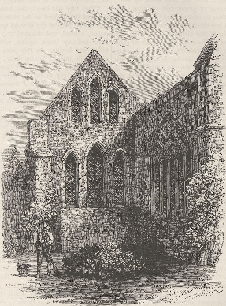 SOUTHWARK. Consistory Court, St.Saviour's church, 1820. London c1880 old print