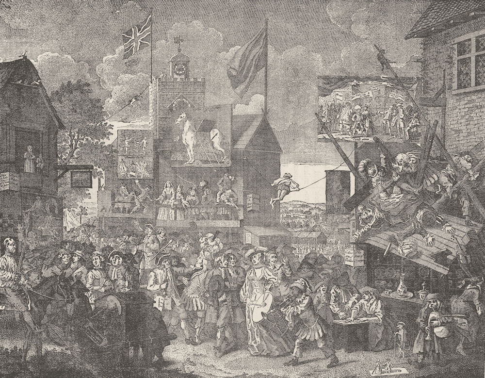 Associate Product SOUTHWARK. Southwark Fair (after Hogarth's picture). London c1880 old print