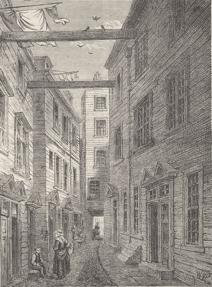 SOUTHWARK. Boar's Head Court-yard. London c1880 old antique print picture