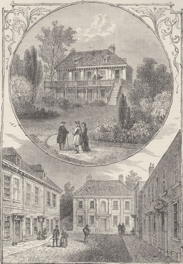 Associate Product BERMONDSEY. Jamaica House. Cherry Garden Street in 1826. London c1880 print