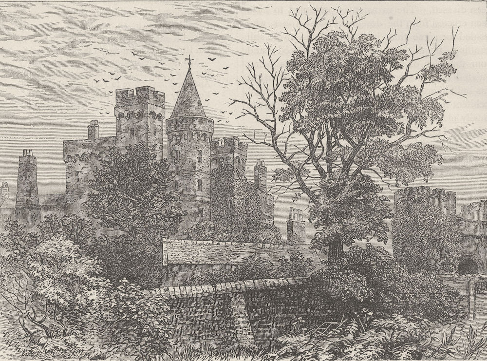 GREENWICH. Vanbrugh Castle. London c1880 old antique vintage print picture